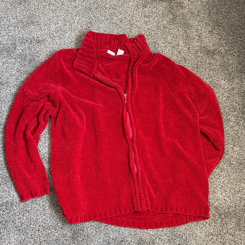 Northcrest Red Zip-Up Sweatshirt